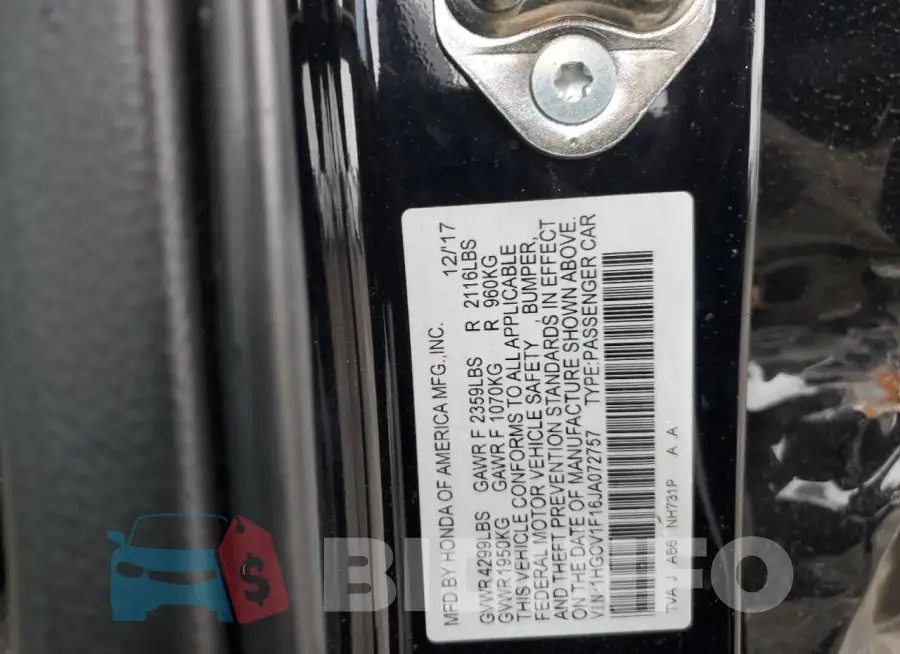 1HGCV1F16JA072757 Photo# 12
