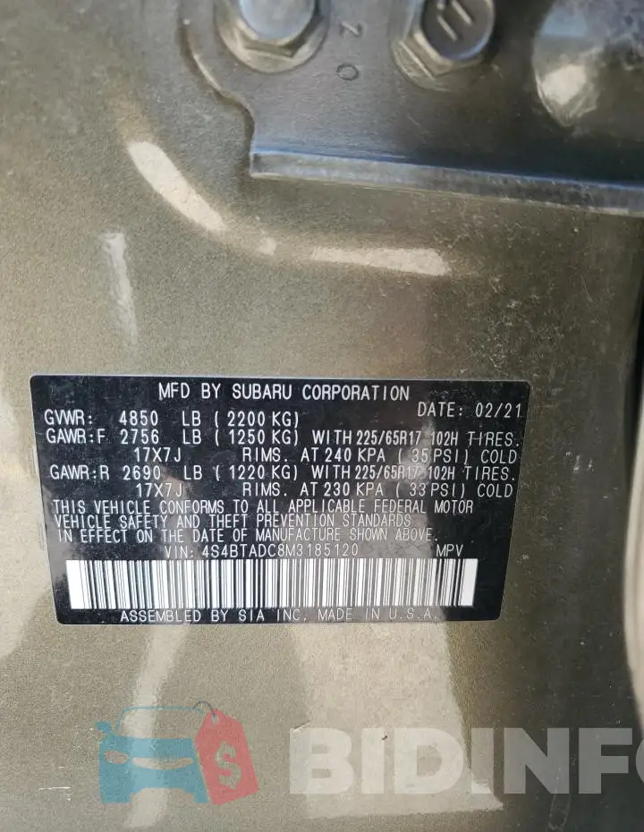 4S4BTADC8M3185120 Photo# 13