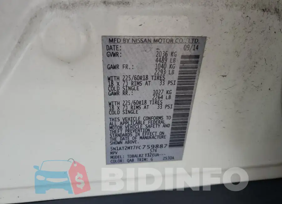 5N1AT2MT7FC759887 Photo# 14