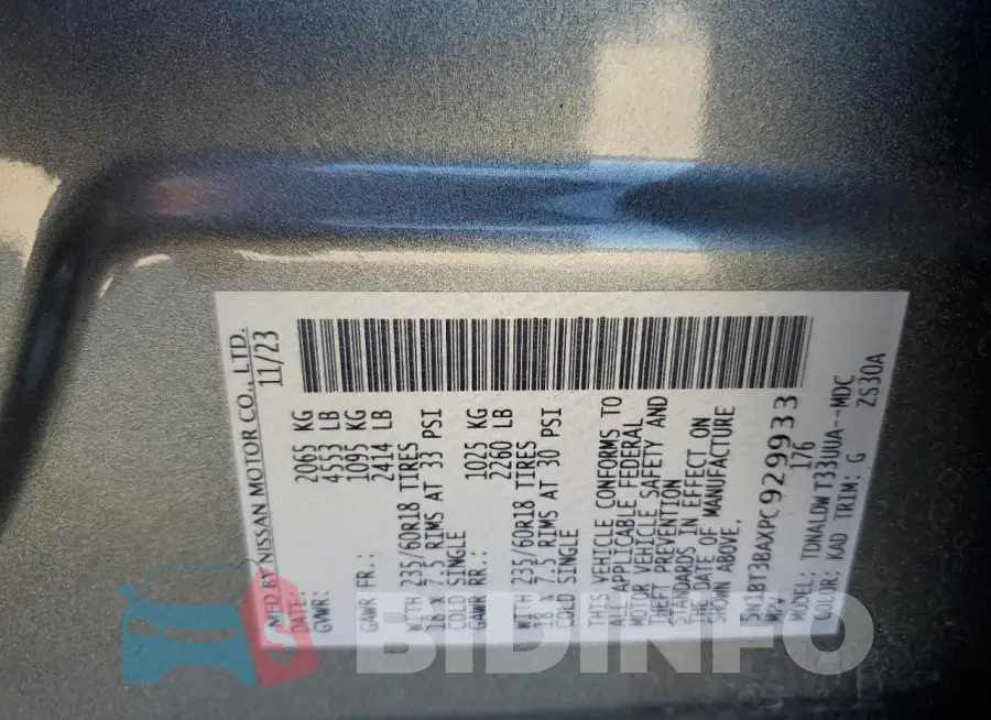 5N1BT3BAXPC929933 Photo# 13