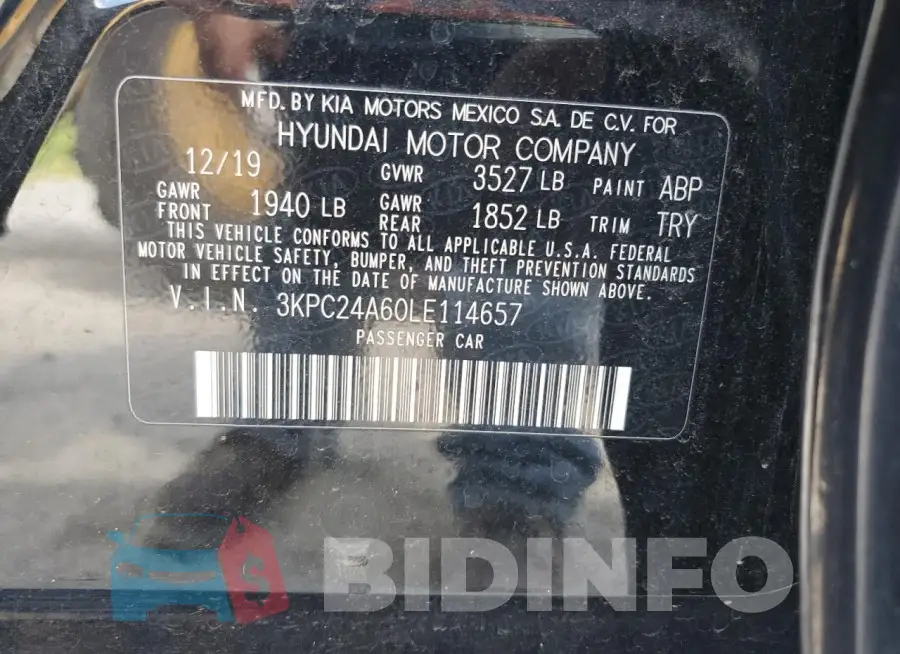 3KPC24A60LE114657 Photo# 12