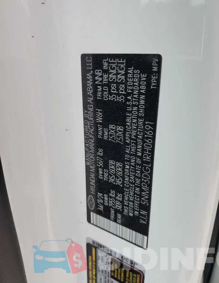5NMP3DGL1RH061691 Photo# 14