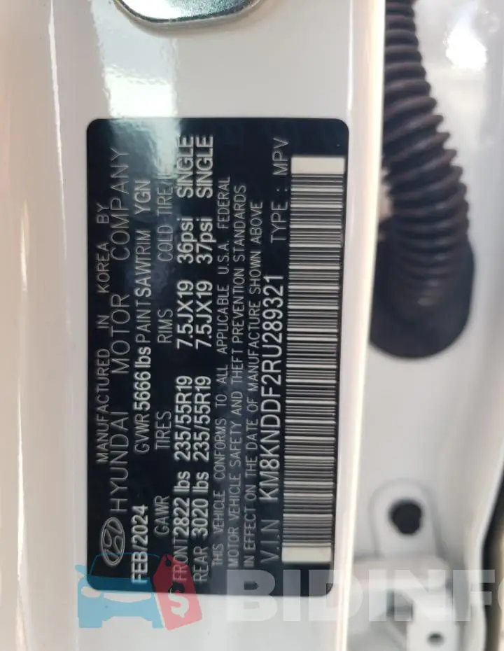 KM8KNDDF2RU289321 Photo# 12