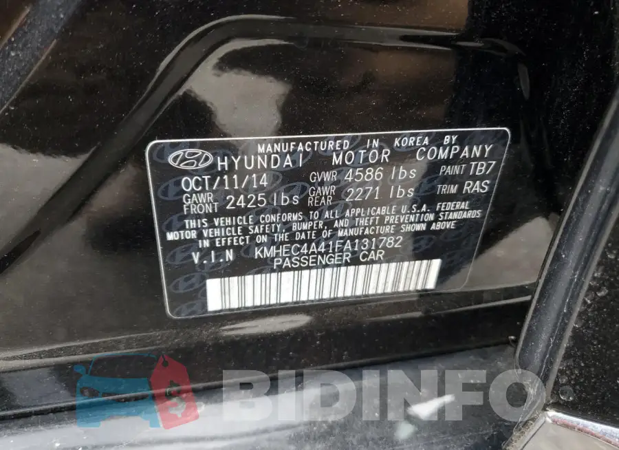 KMHEC4A41FA131782 Photo# 12