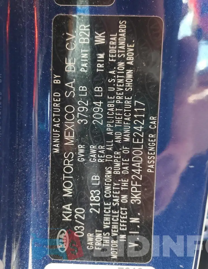 3KPF24AD0LE242117 Photo# 12