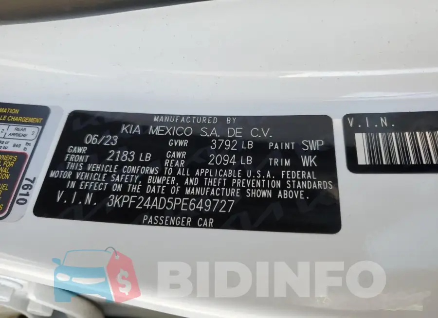 3KPF24AD5PE649727 Photo# 12
