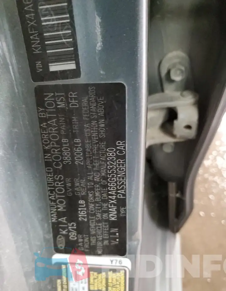 KNAFX4A66G5532380 Photo# 13