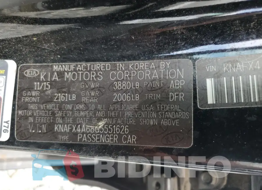 KNAFX4A68G5551626 Photo# 12
