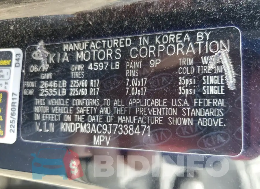 KNDPM3AC9J7338471 Photo# 13