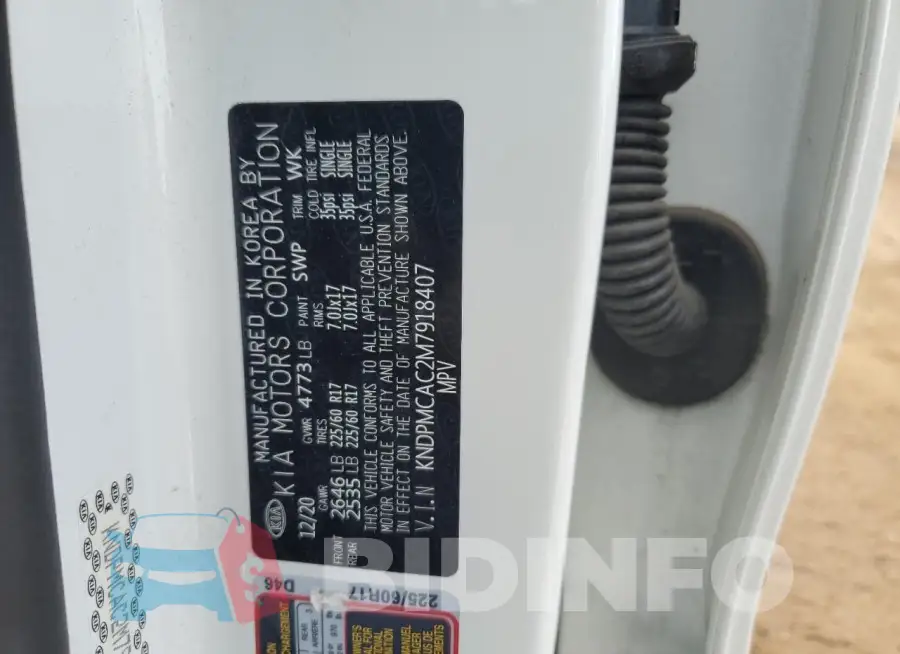 KNDPMCAC2M7918407 Photo# 12