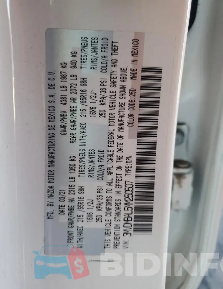 3MVDMBAL5MM250507 Photo# 13
