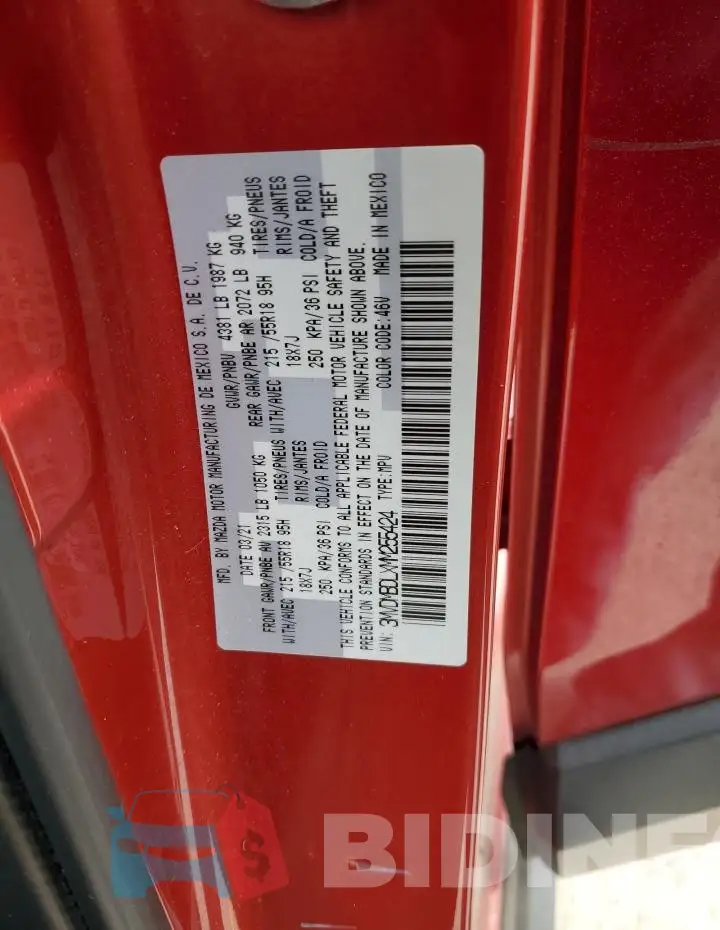 3MVDMBDLXMM255424 Photo# 12