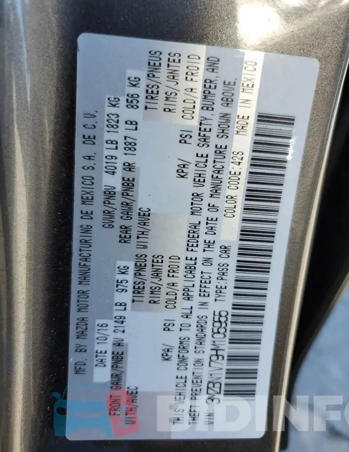 3MZBN1V79HM105955 Photo# 12