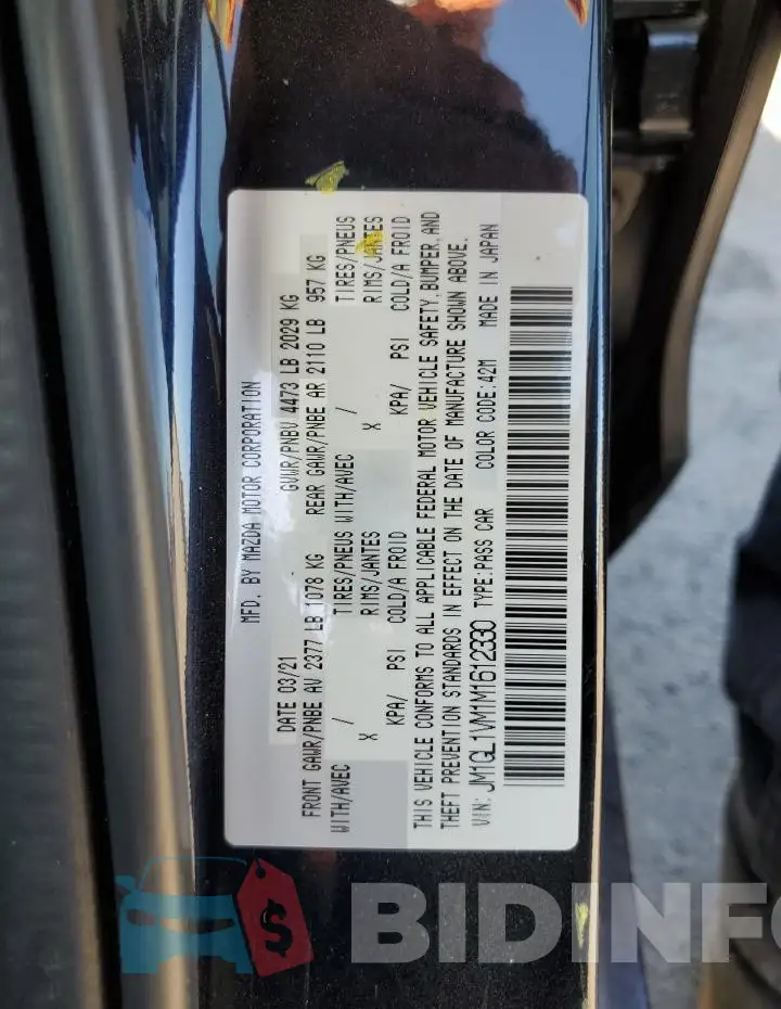 JM1GL1VM1M1612330 Photo# 13