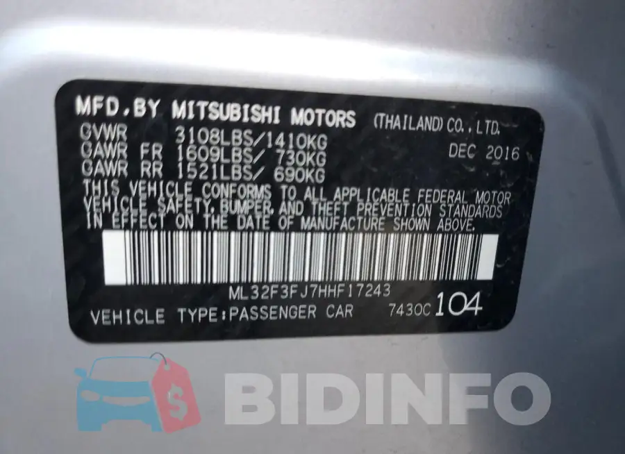 ML32F3FJ7HHF17243 Photo# 12