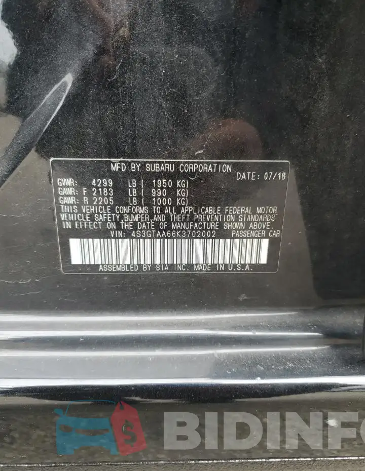 4S3GTAA66K3702002 Photo# 12