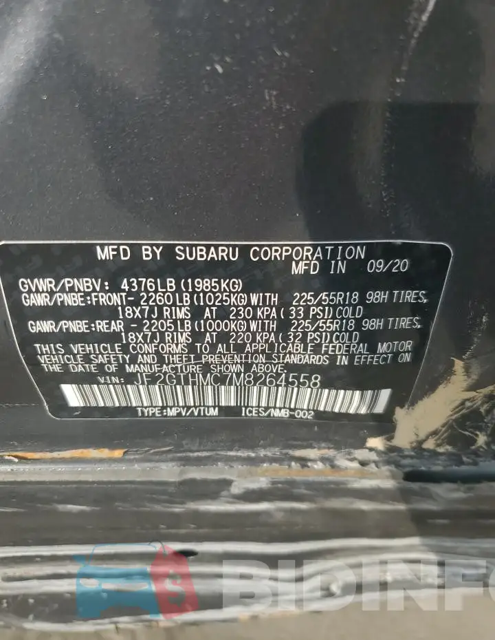 JF2GTHMC7M8264558 Photo# 12