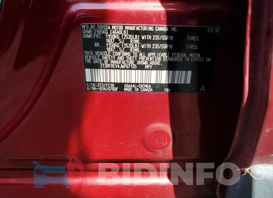 2T3RFREV4JW767135 Photo# 13