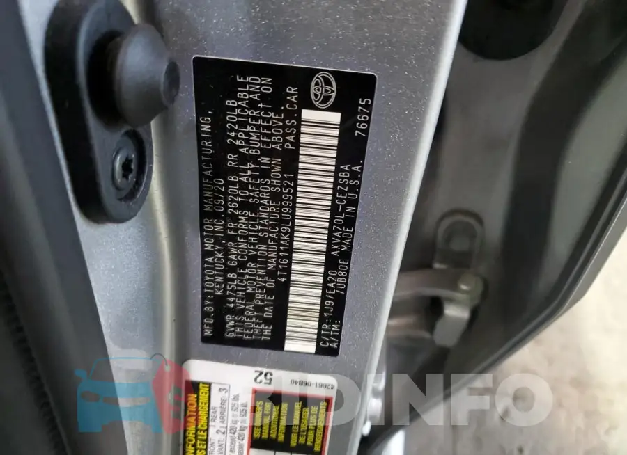 4T1G11AK9LU999521 Photo# 12
