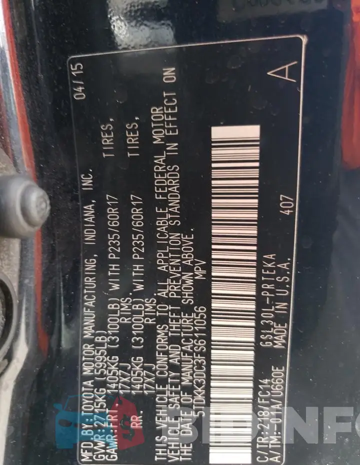 5TDKK3DC3FS611056 Photo# 13