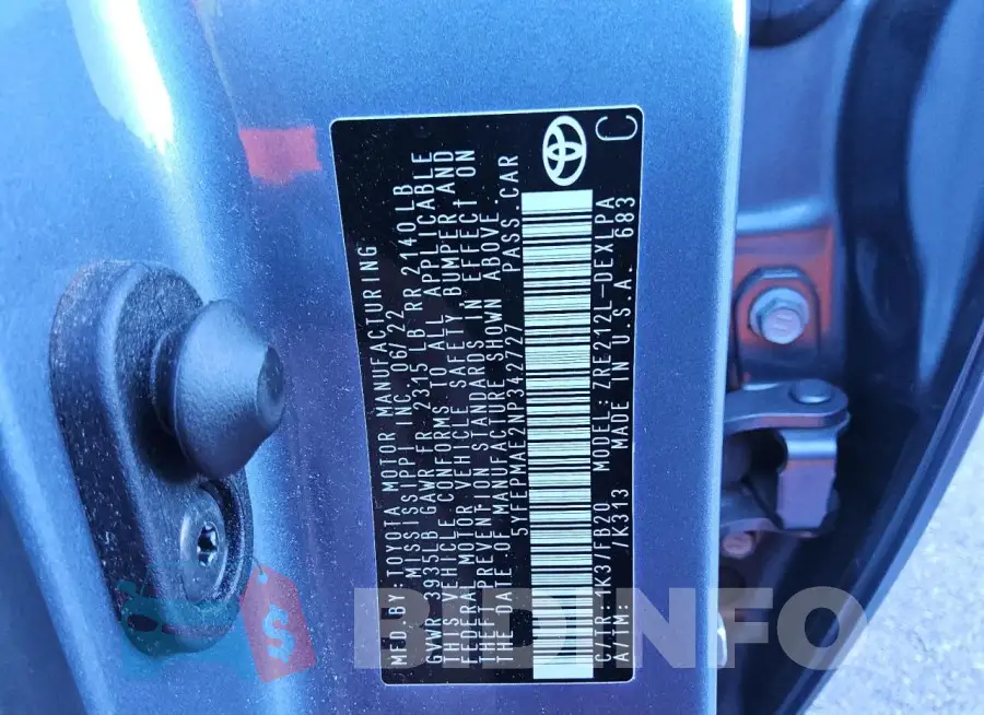 5YFEPMAE2NP342727 Photo# 12