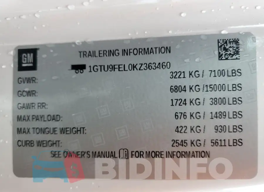 1GTU9FEL0KZ363460 Photo# 13