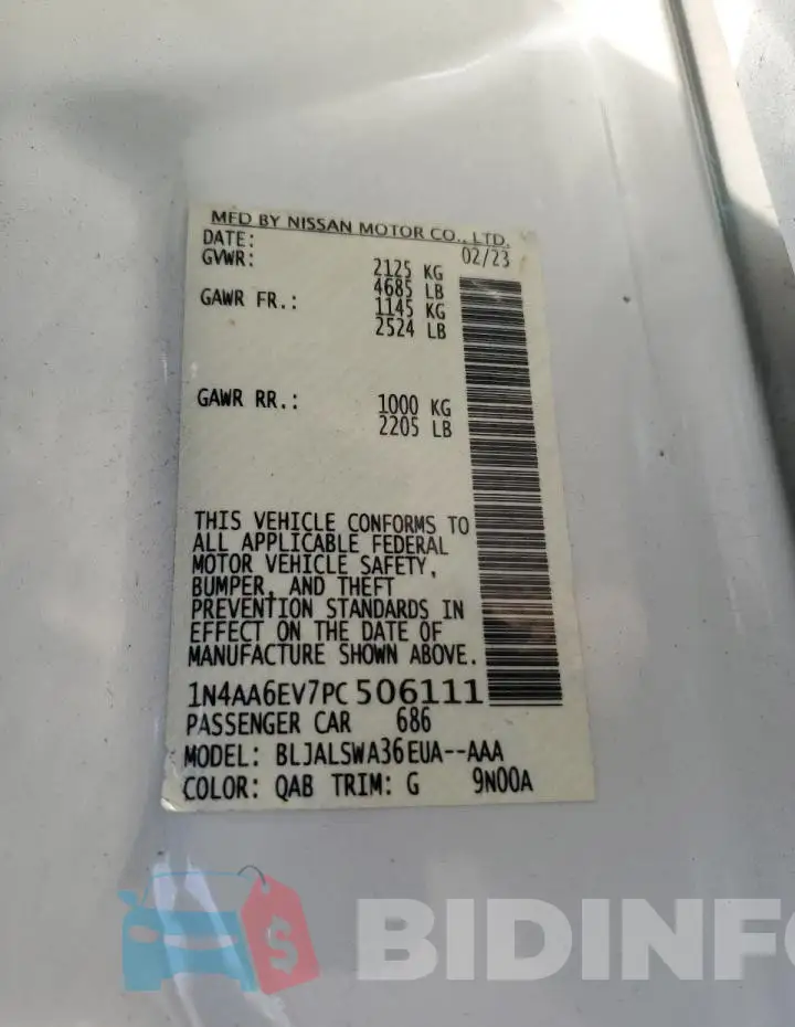 1N4AA6EV7PC506111 Photo# 12