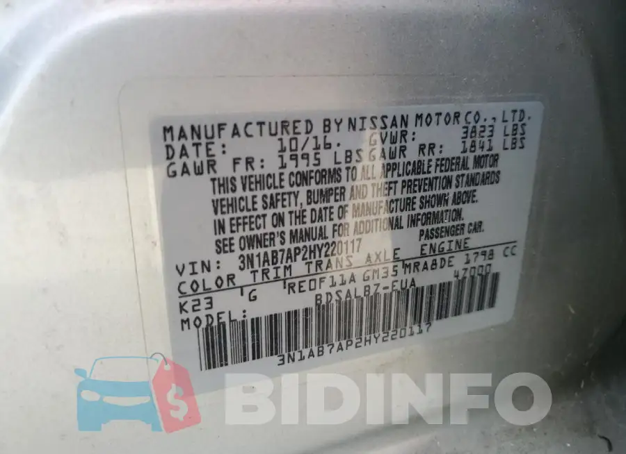 3N1AB7AP2HY220117 Photo# 12