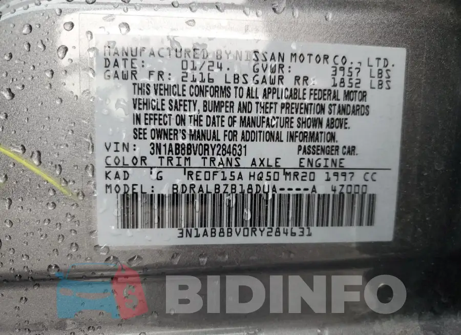 3N1AB8BV0RY284631 Photo# 13