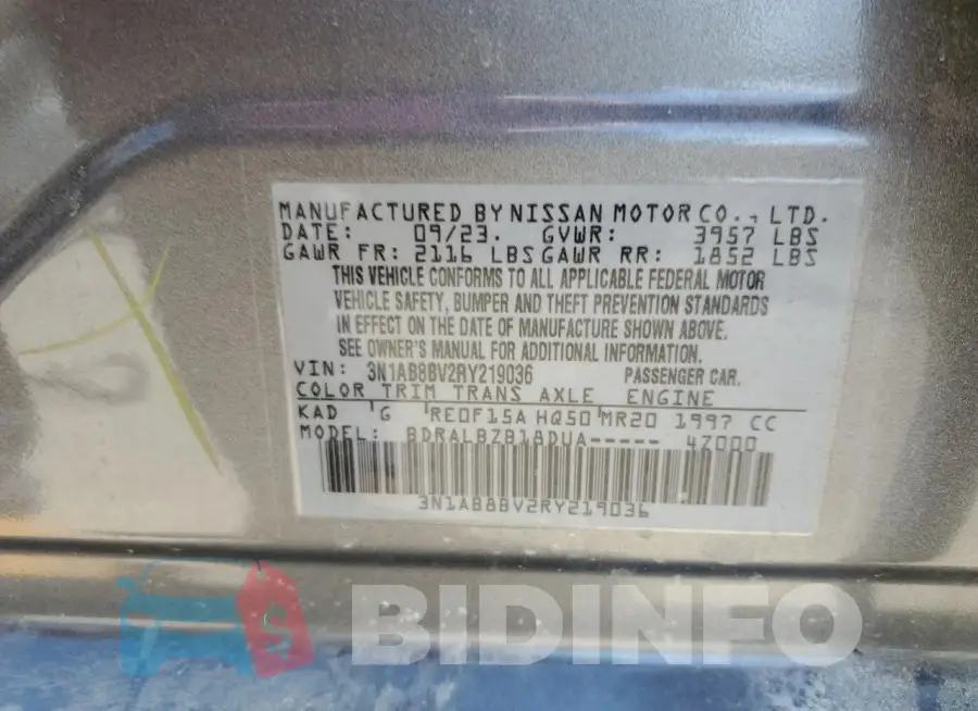 3N1AB8BV2RY219036 Photo# 12