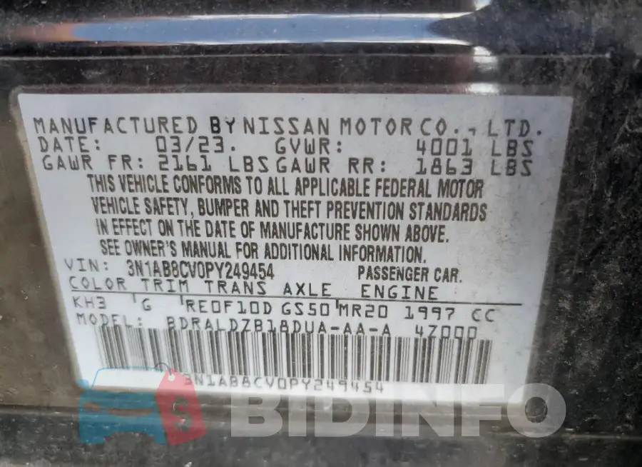 3N1AB8CV0PY249454 Photo# 12