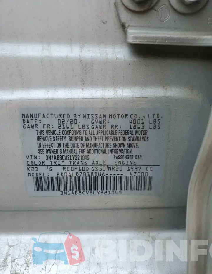 3N1AB8CV2LY221049 Photo# 12