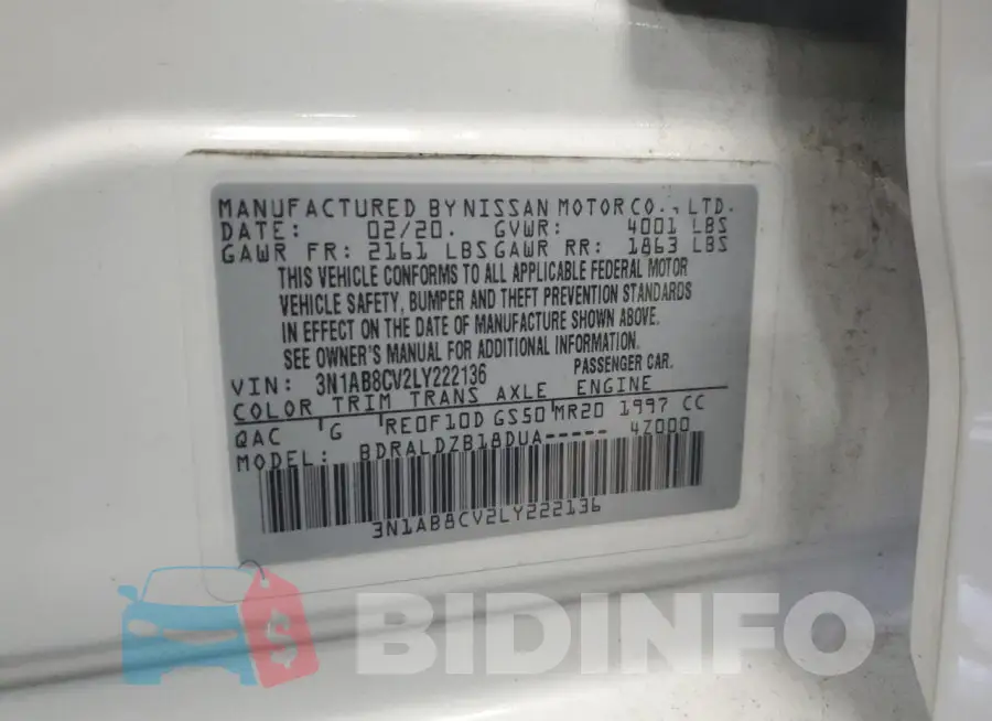 3N1AB8CV2LY222136 Photo# 13