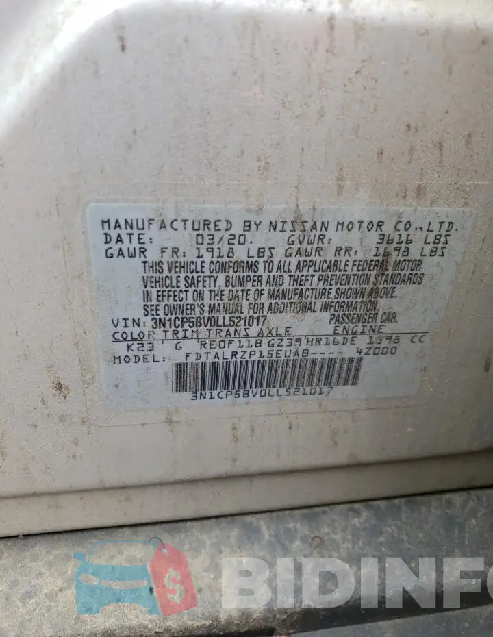 3N1CP5BV0LL521017 Photo# 13