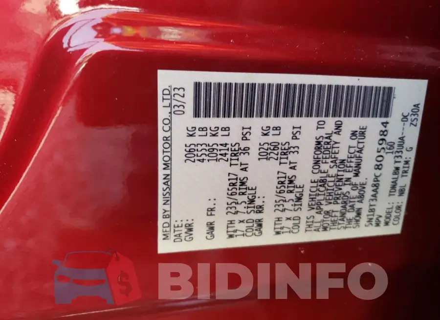 5N1BT3AA8PC805984 Photo# 13