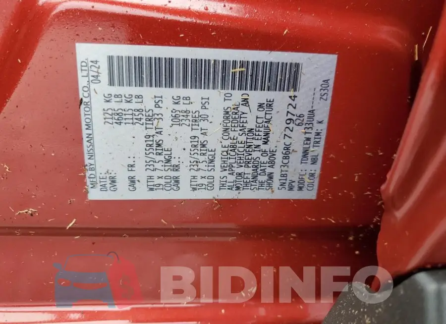 5N1BT3CB6RC729724 Photo# 13