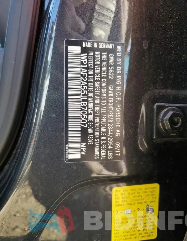 WP1AF2A55JLB70507 Photo# 14