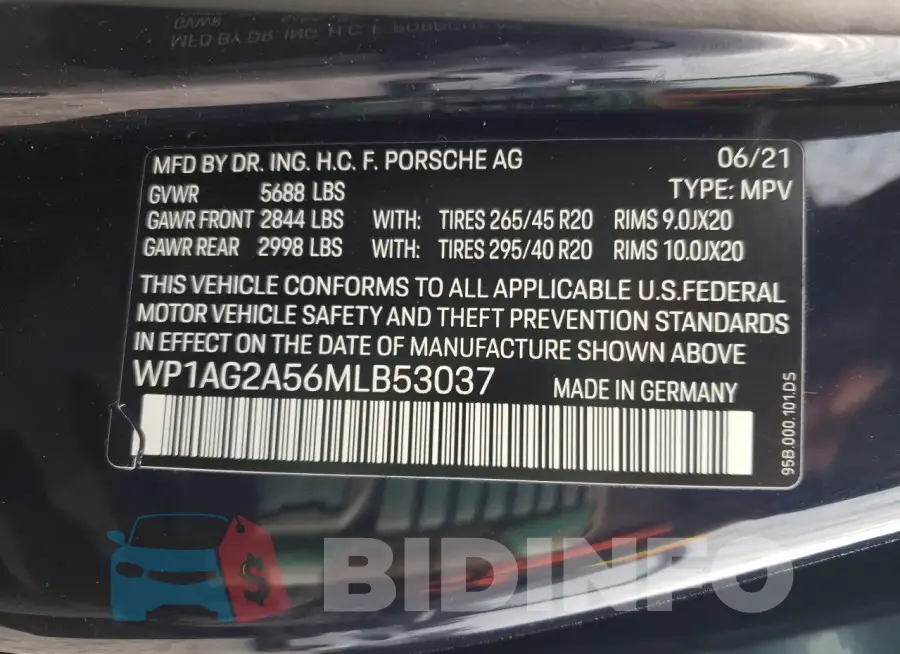 WP1AG2A56MLB53037 Photo# 13