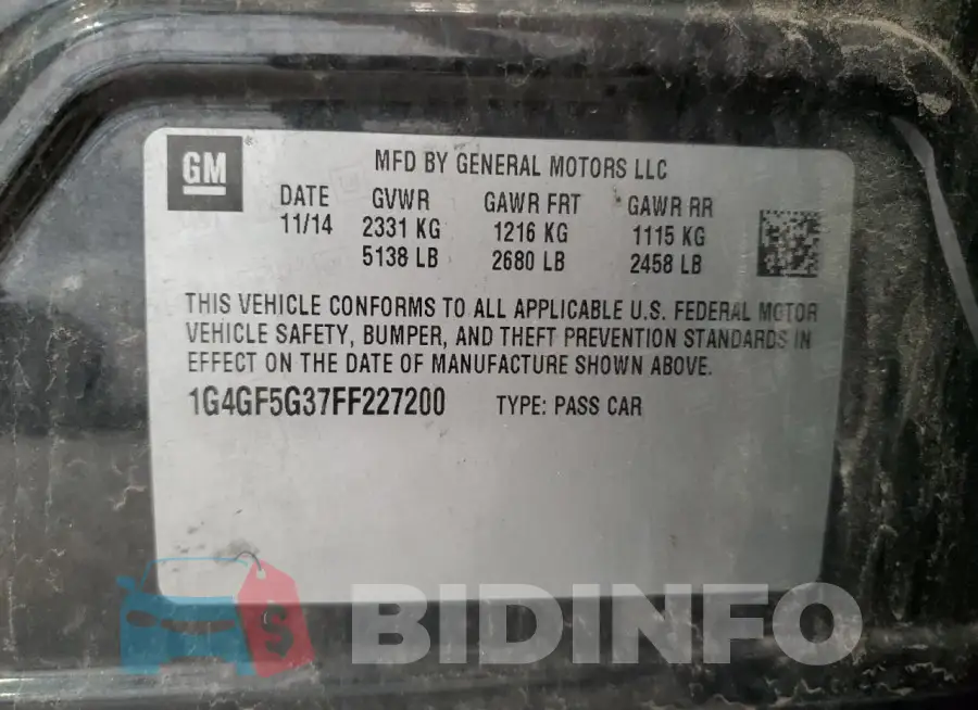 1G4GF5G37FF227200 Photo# 12