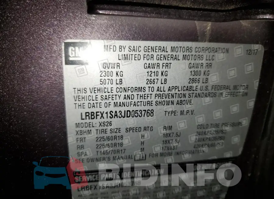 LRBFX1SA3JD053768 Photo# 13