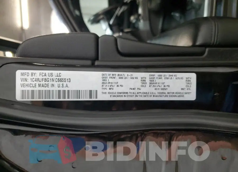 1C4RJFBG1MC665513 Photo# 14