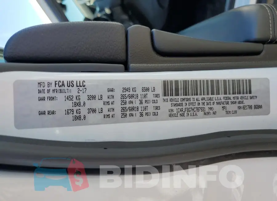 1C4RJFBG7HC787931 Photo# 13