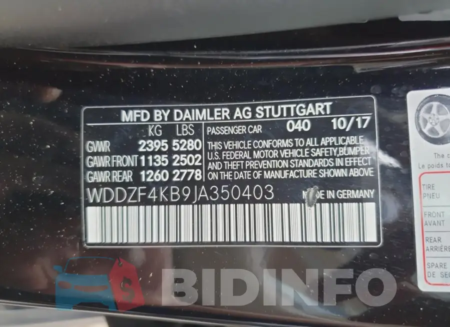 WDDZF4KB9JA350403 Photo# 13