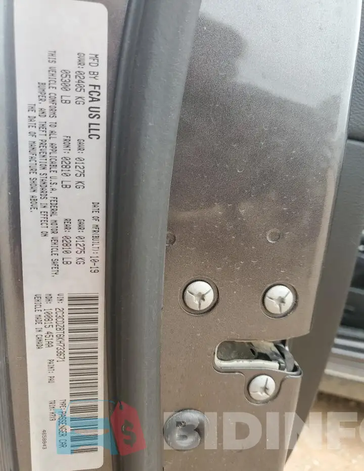 2C3CDZBT6KH733671 Photo# 12