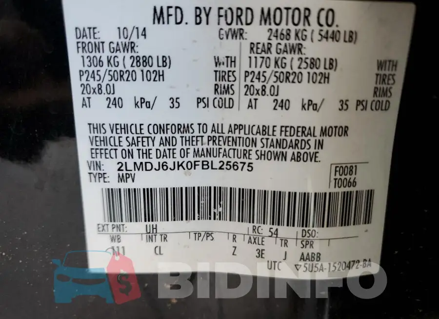 2LMDJ6JK0FBL25675 Photo# 12