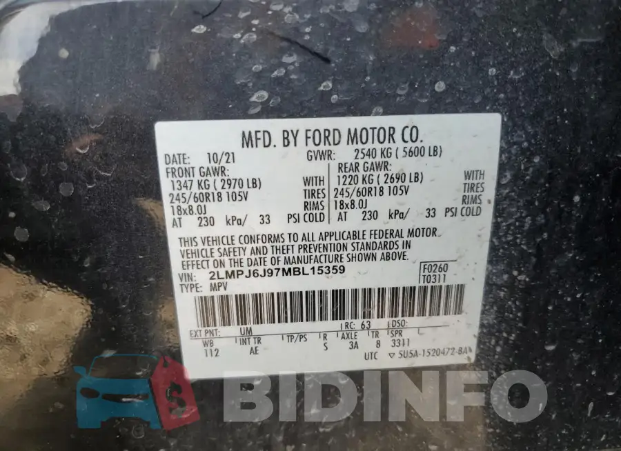 2LMPJ6J97MBL15359 Photo# 13