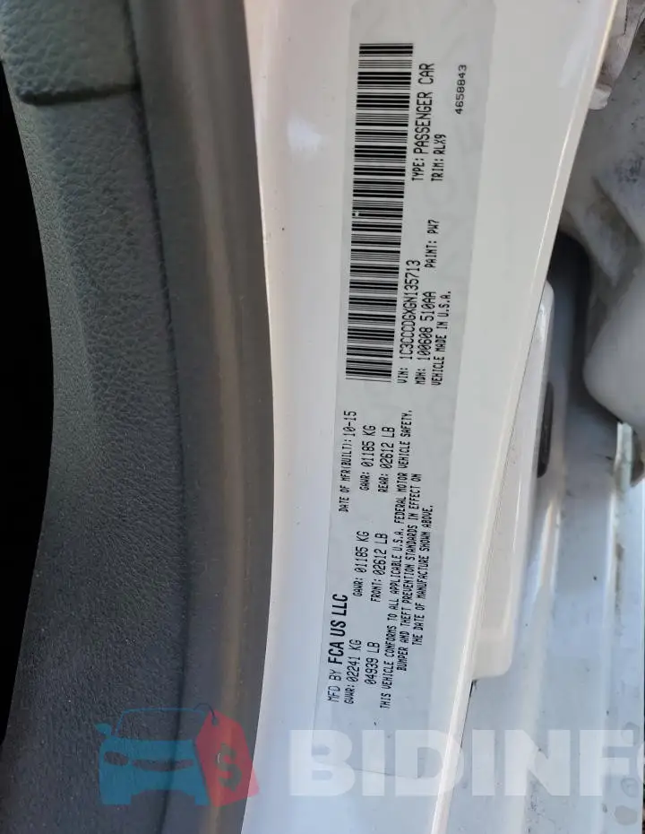 1C3CCCDGXGN135713 Photo# 12