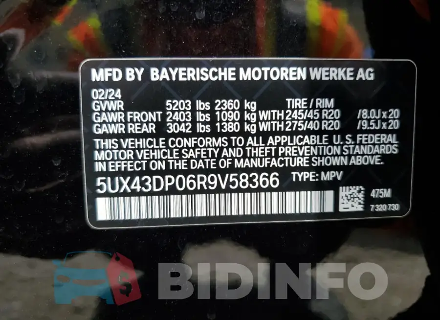 5UX43DP06R9V58366 Photo# 13