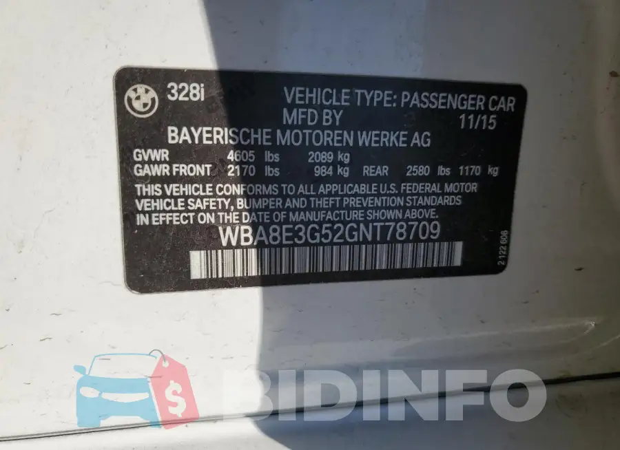 WBA8E3G52GNT78709 Photo# 12