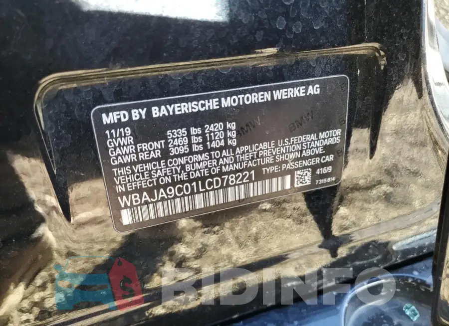 WBAJA9C01LCD78221 Photo# 13